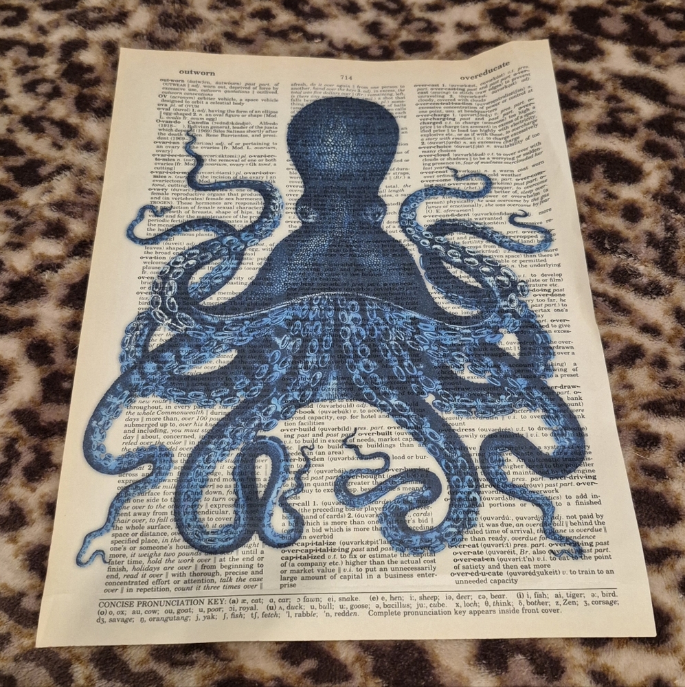 2 Ocean Life Book Art Prints - Picture 10 of 12